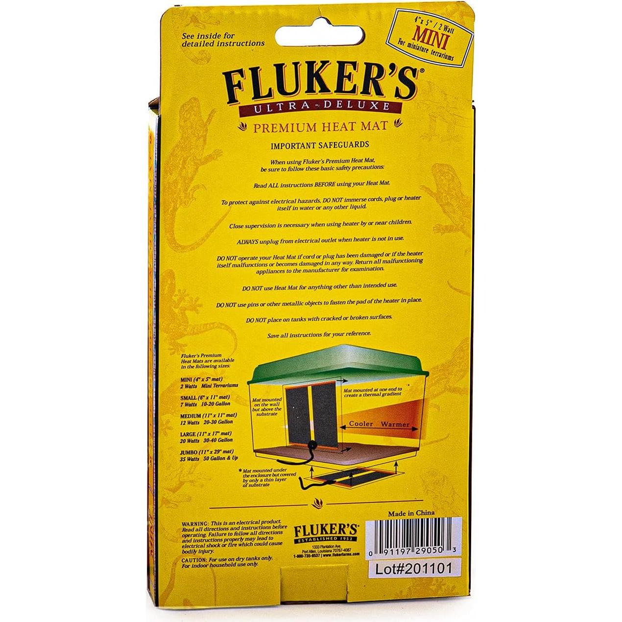 Alfombrilla Térmica Fluker Premium Mini 10x12.7cm para Reptiles