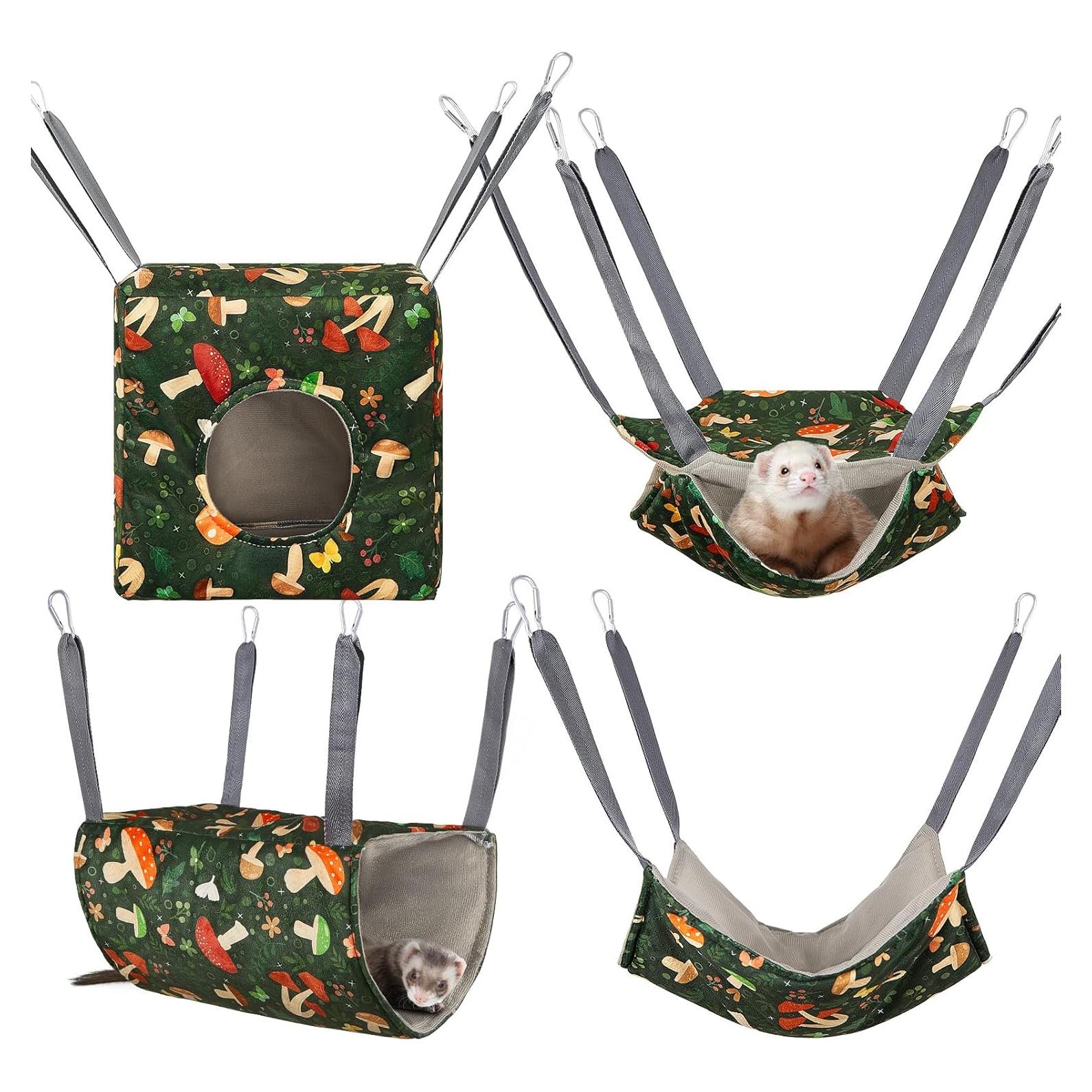 Hamaca Glittme para Hurones - Paquete de 4 Accesorios Lavables