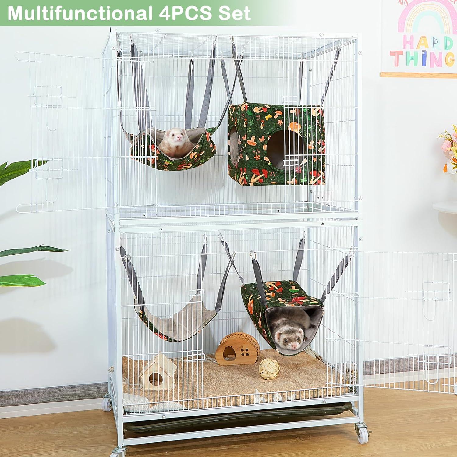 Hamaca Glittme para Hurones - Paquete de 4 Accesorios Lavables