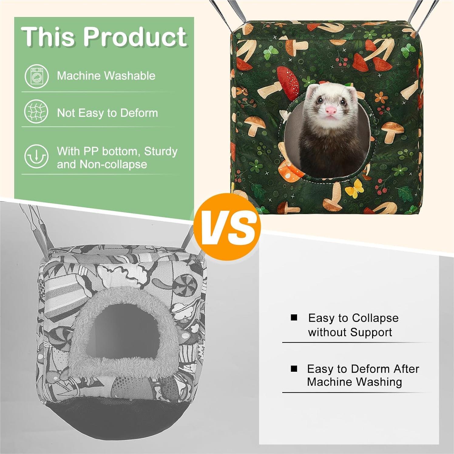 Hamaca Glittme para Hurones - Paquete de 4 Accesorios Lavables