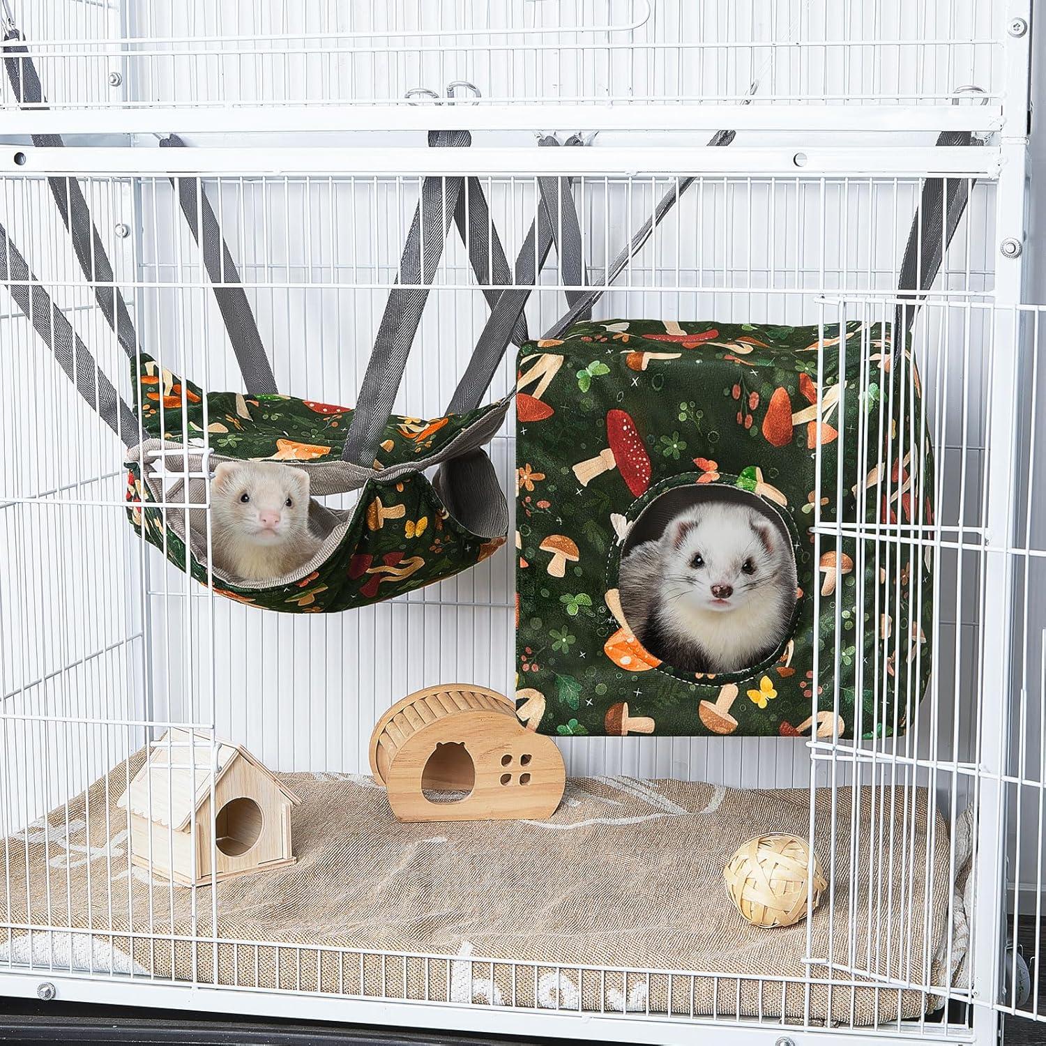 Hamaca Glittme para Hurones - Paquete de 4 Accesorios Lavables