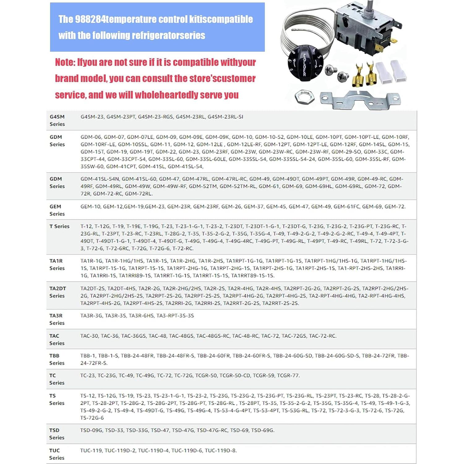 Kit de Control de Temperatura CZECHENG 800393 para Refrigeradores True