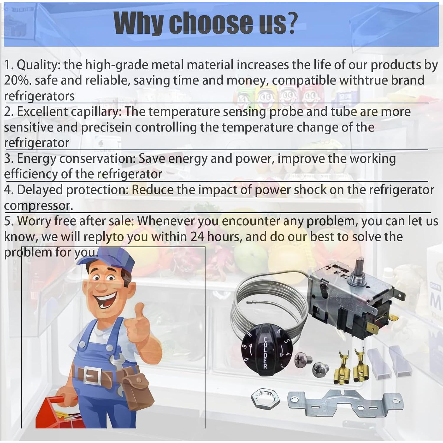 Kit de Control de Temperatura CZECHENG 800393 para Refrigeradores True