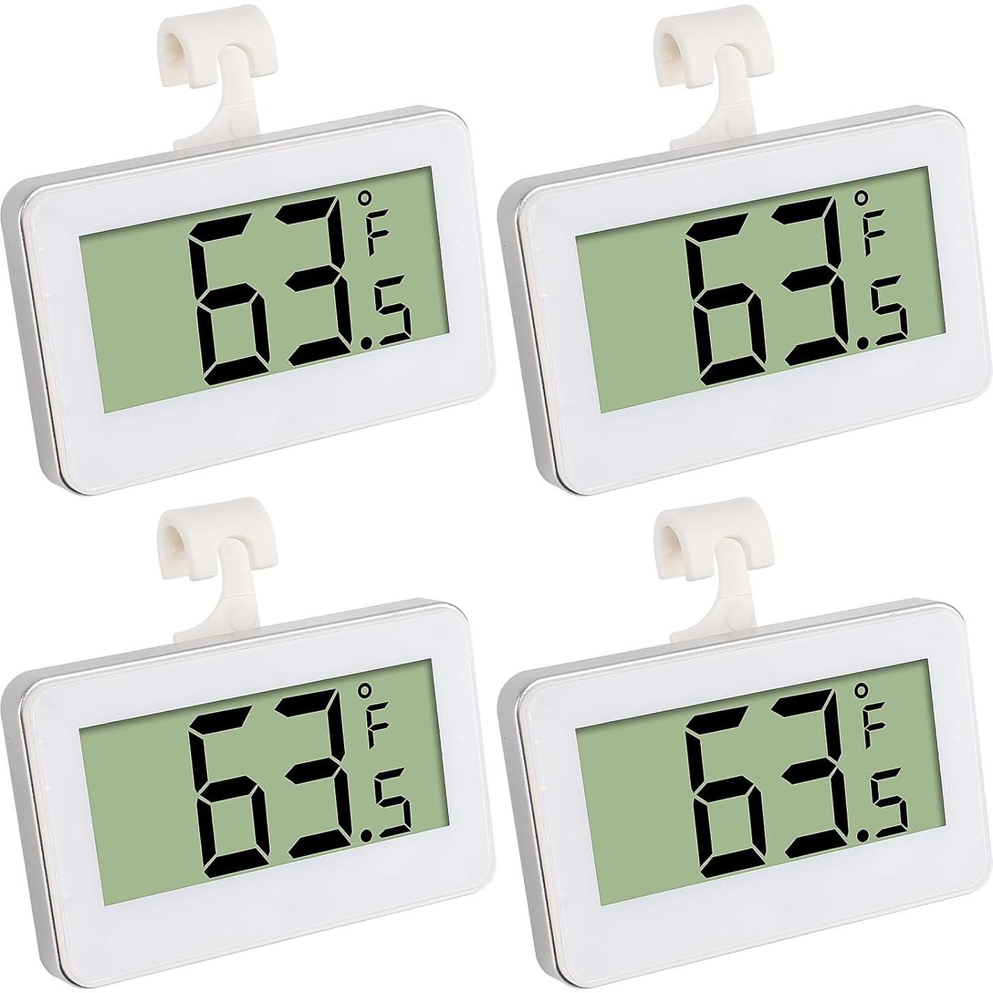 Termómetro Digital de Refrigerador JUTIAO 4PCS Pantalla LCD
