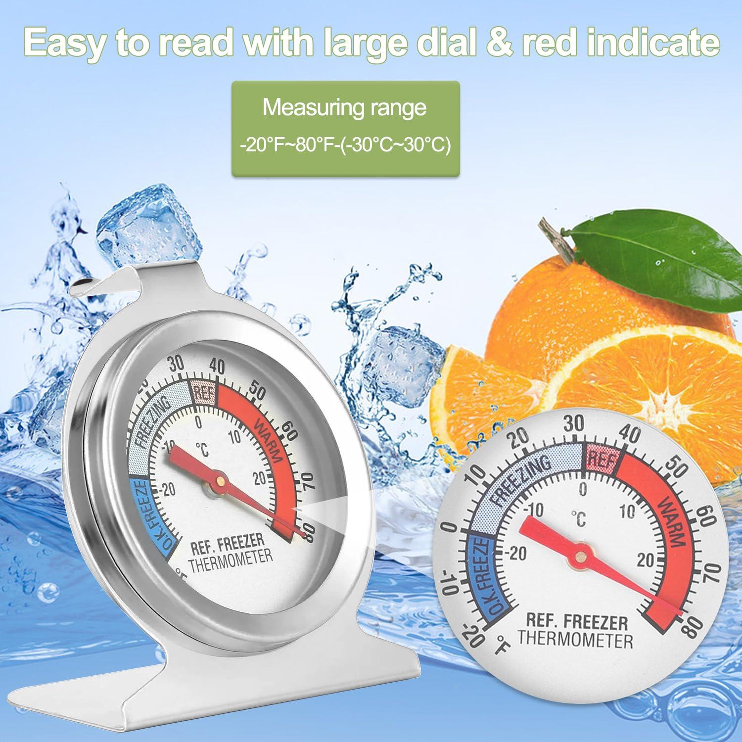 Paquete de 12 termómetros de refrigerador Drphiru -30 a 30 °C