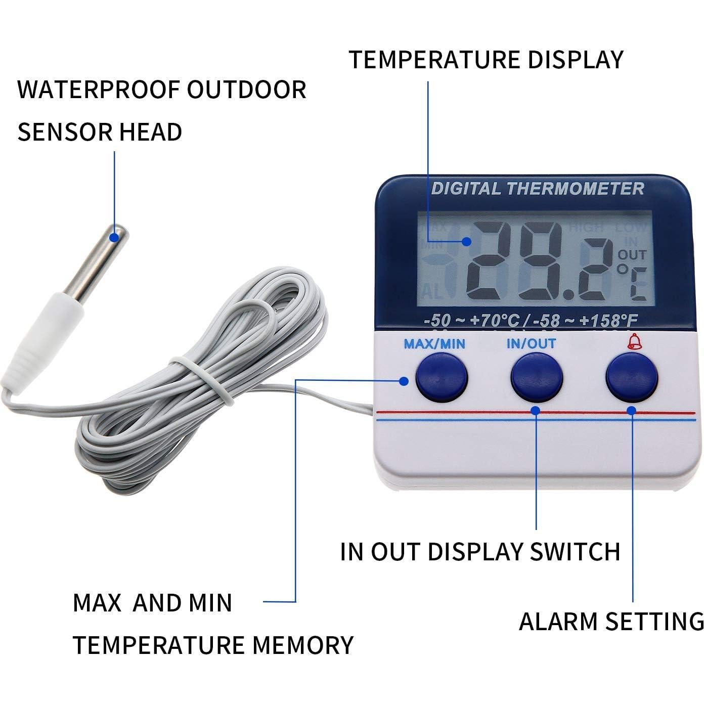 Termómetro Digital LABO para Refrigerador y Congelador - Alarma