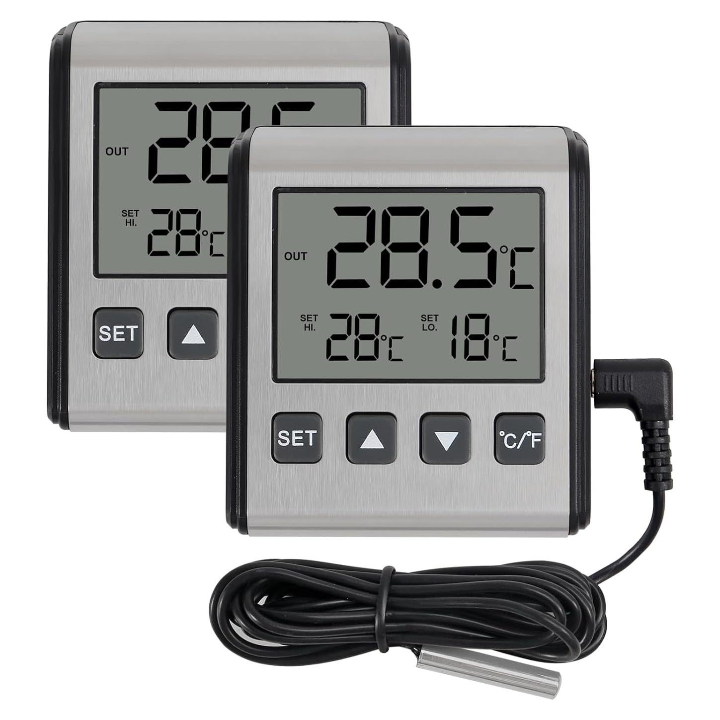 Termómetro Digital DWEII 2 Pack para Refrigerador y Congelador