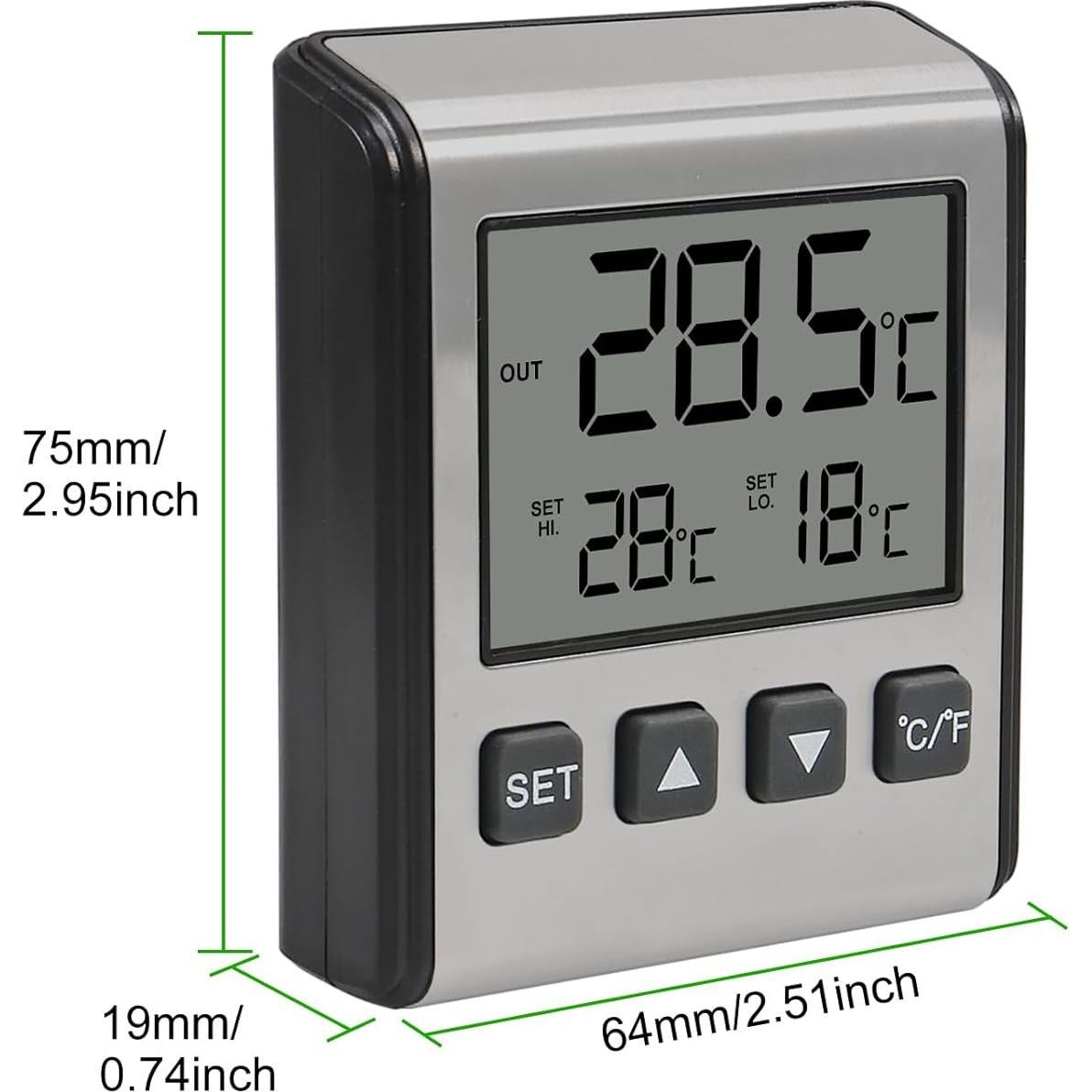 Termómetro Digital DWEII 2 Pack para Refrigerador y Congelador