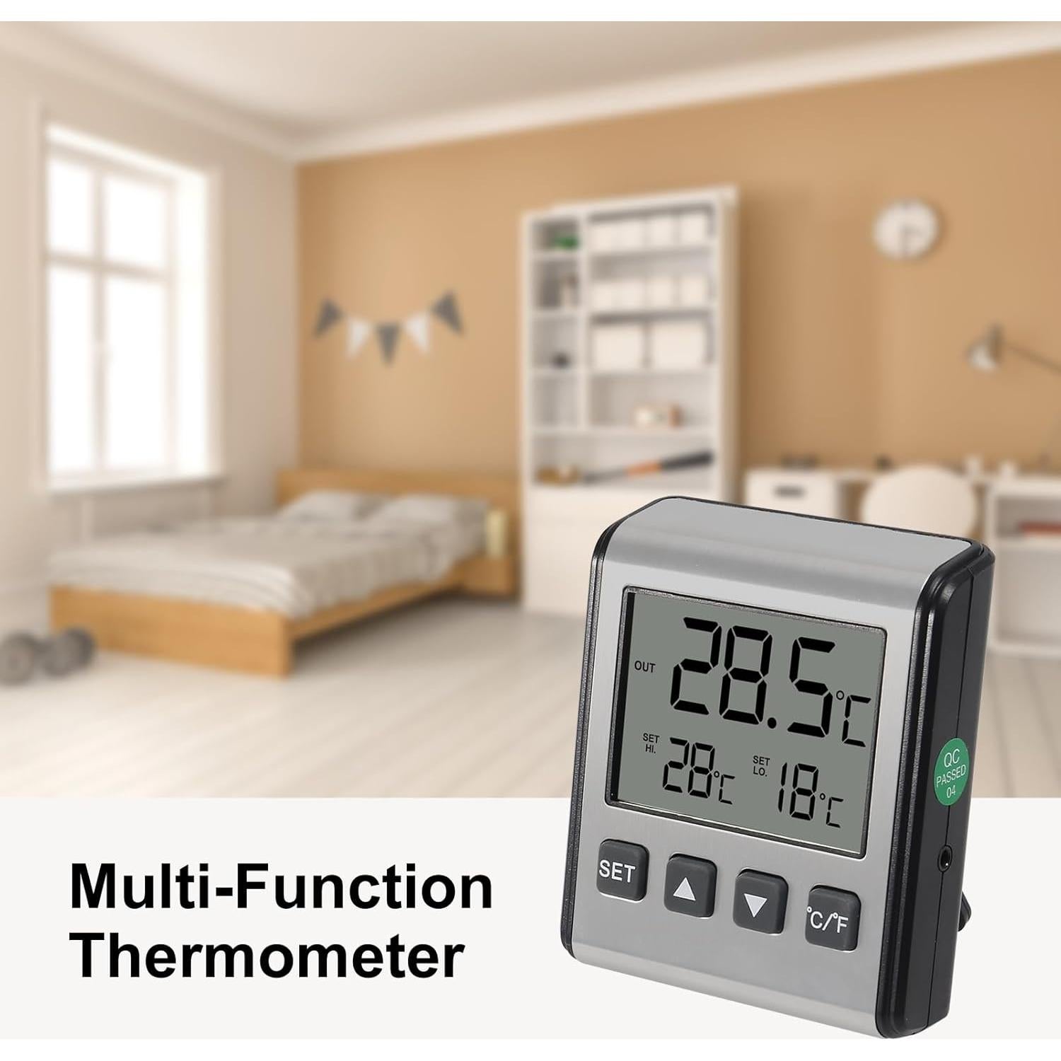 Termómetro Digital DWEII 2 Pack para Refrigerador y Congelador