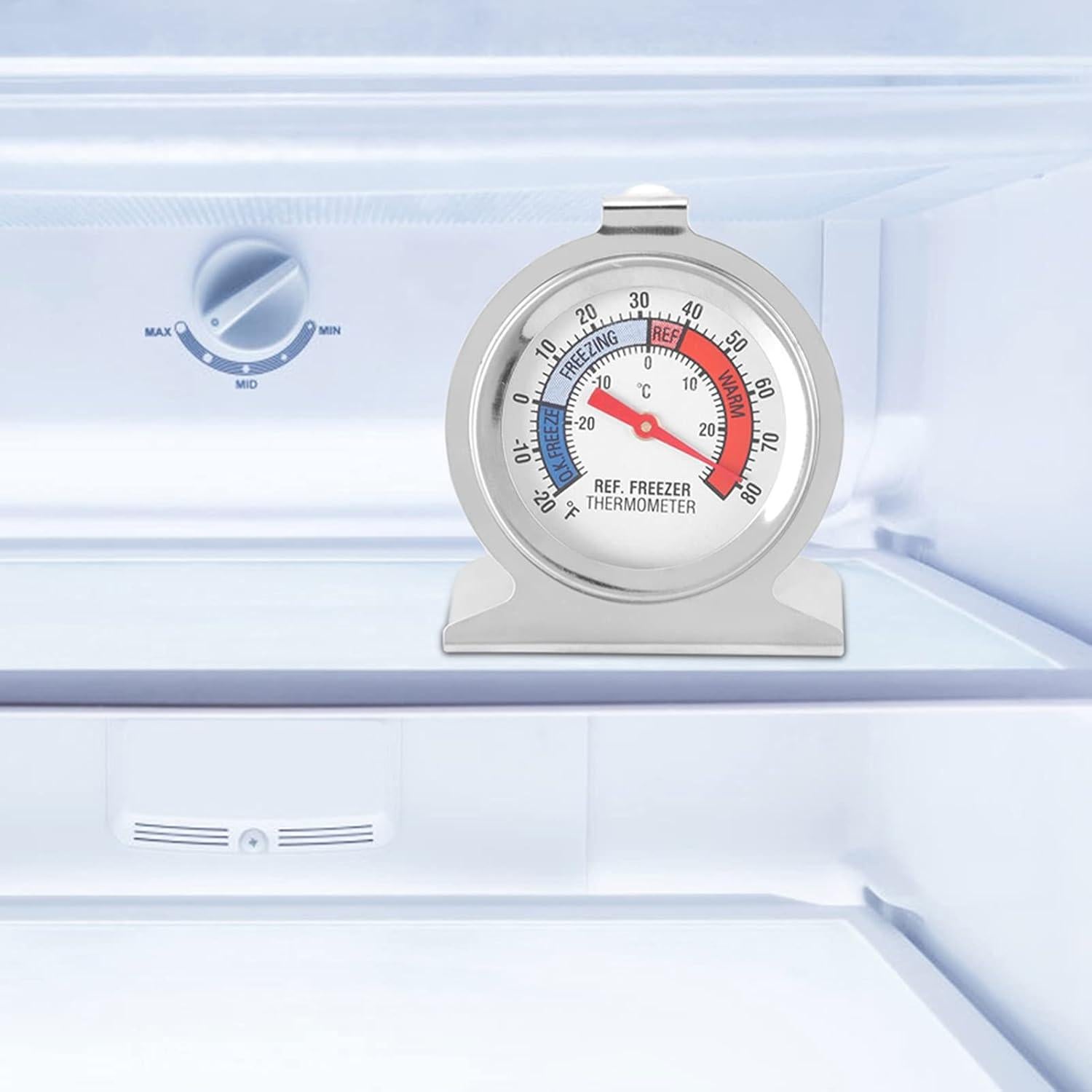 Termómetro Mecánico de Acero Inoxidable Aqur2020 para Freezer