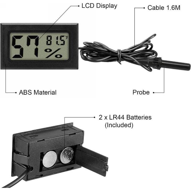 Termómetro Digital Mini Wale&Morn - Higrómetro y Medidor de Humedad
