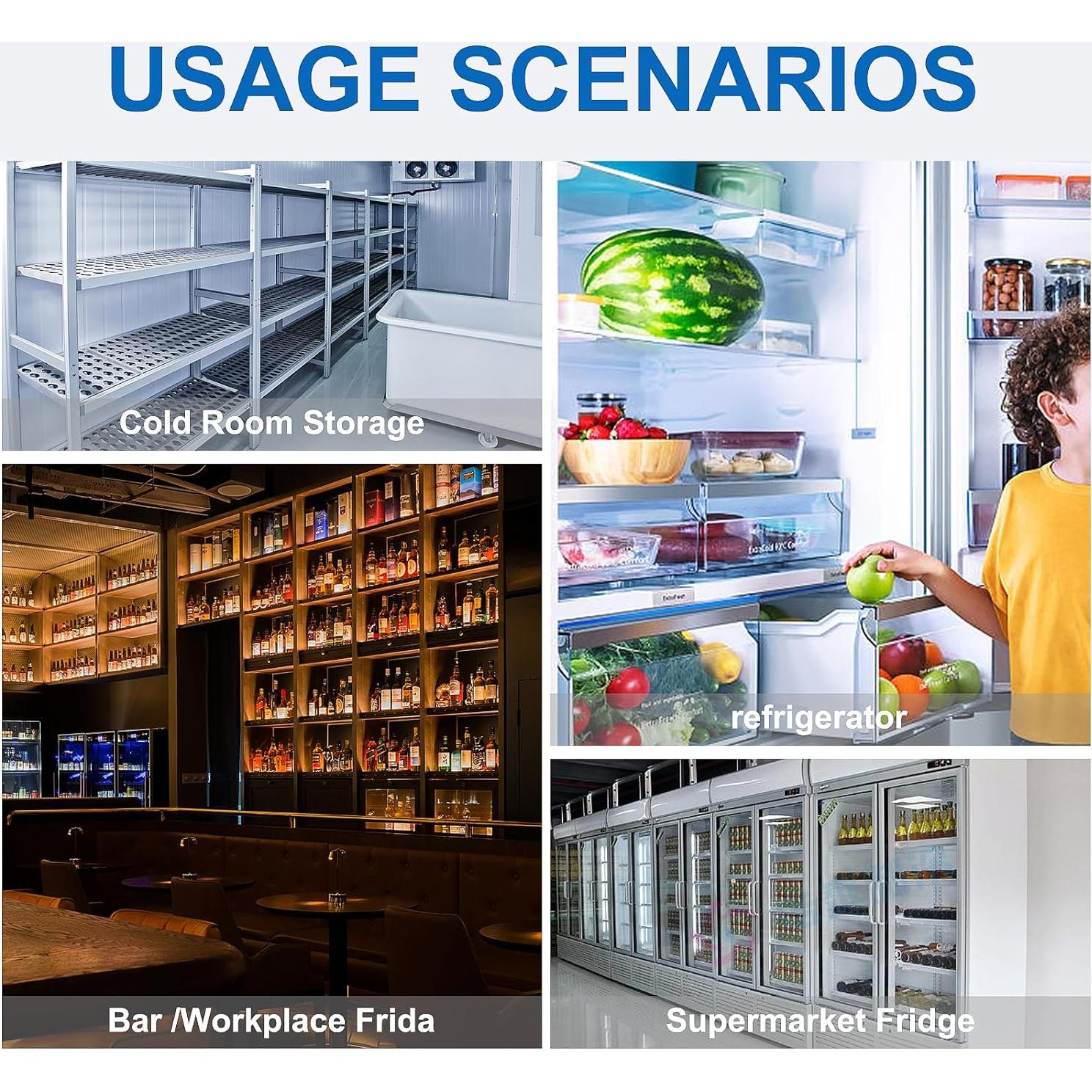 Termómetro Digital de Refrigerador DORHEA 2 PCS Acero Inoxidable