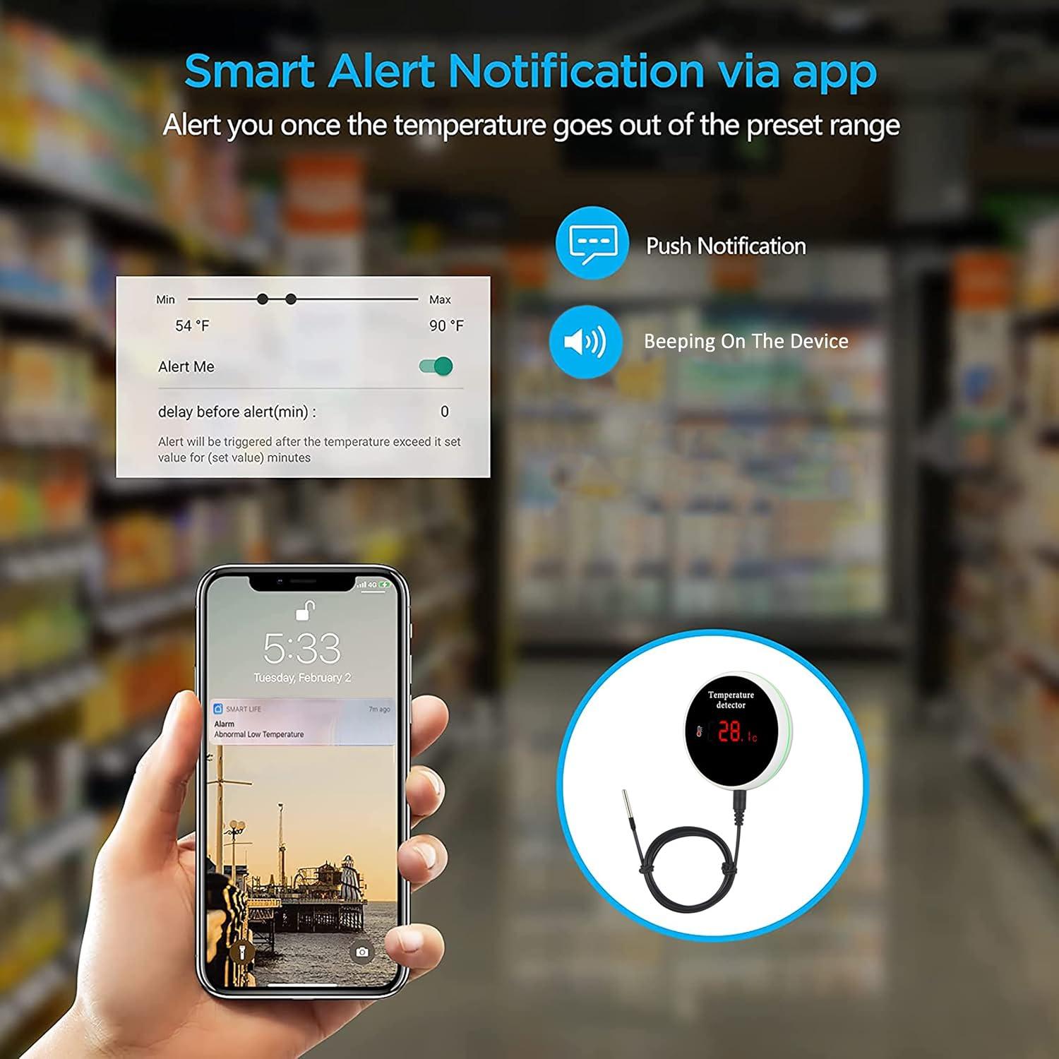 Sensor de Temperatura WiFi SENCKIT SNT951W con Sonda Externa