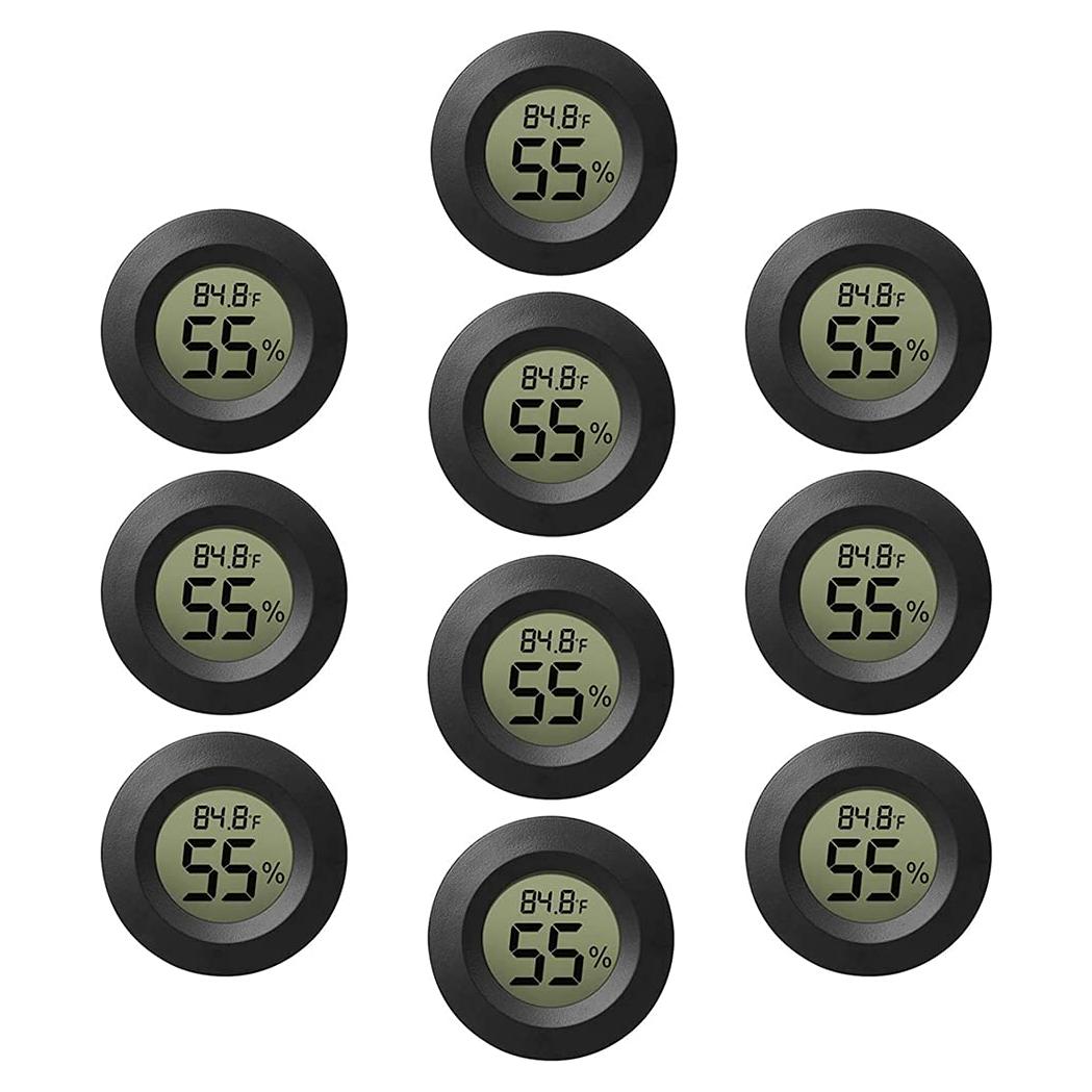 Paquete de 10 termómetros higrómetros digitales Rojuna 1.7"