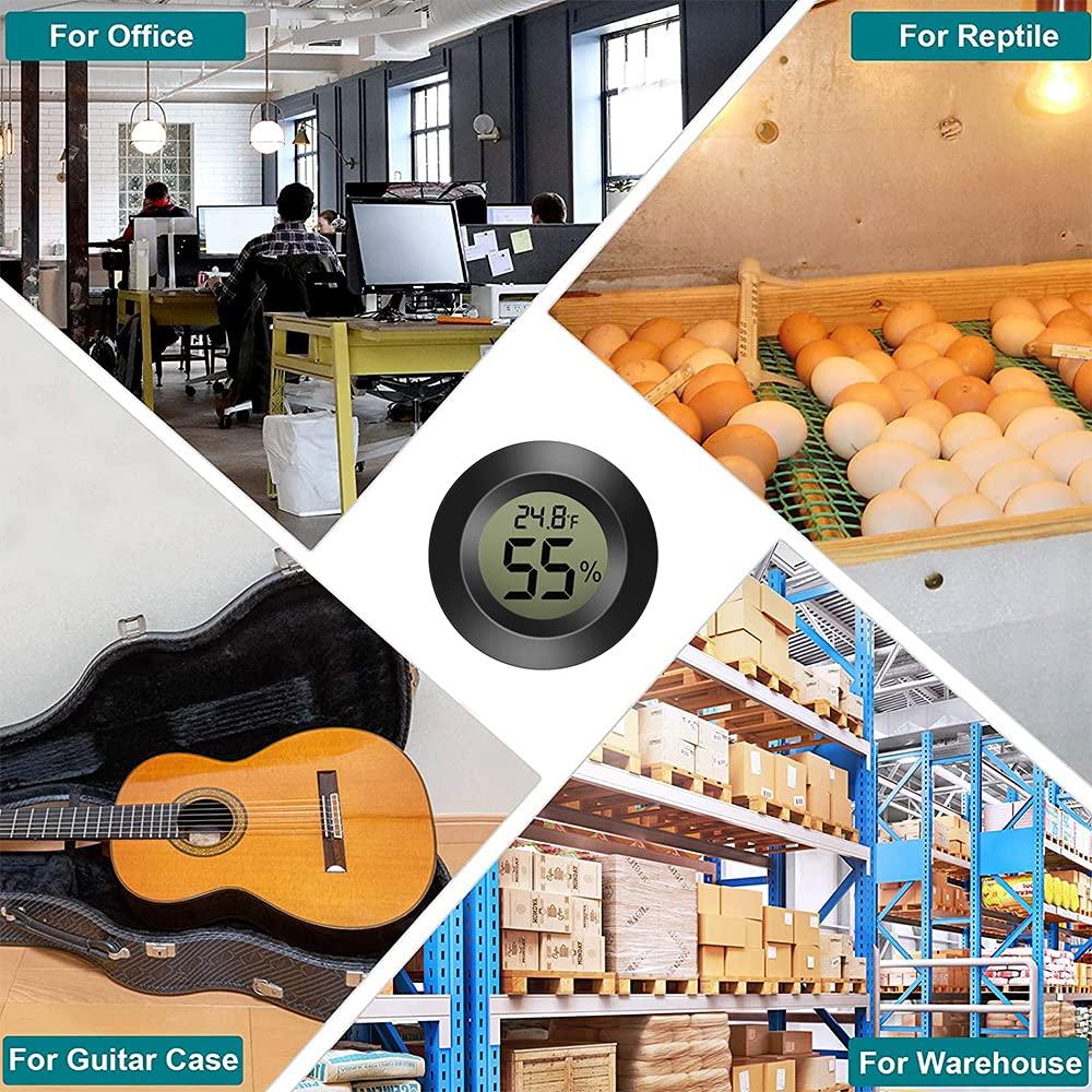 Paquete de 10 termómetros higrómetros digitales Rojuna 1.7"