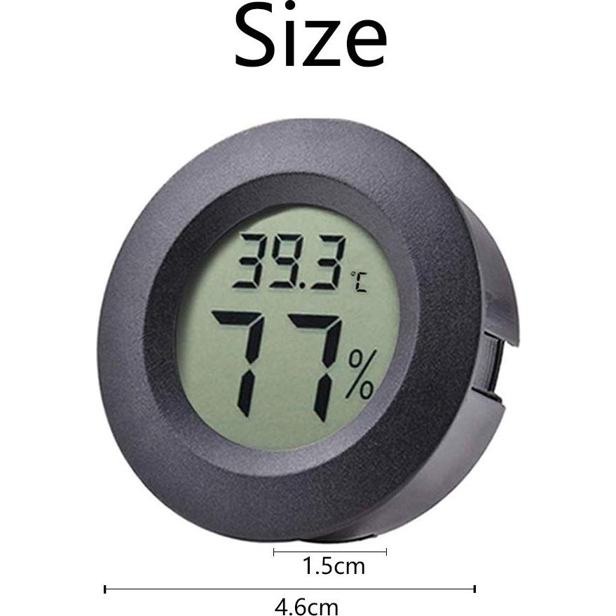 Paquete de 10 termómetros higrómetros digitales Rojuna 1.7"