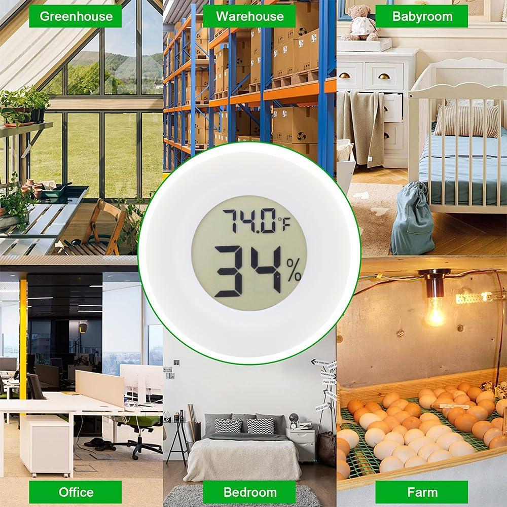 Paquete de 10 termómetros higrómetros digitales Rojuna