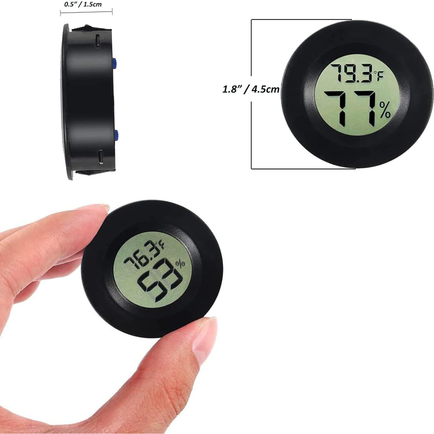 8 Piezas Higrómetro Termómetro Digital AEDIKO Redondo 10cm