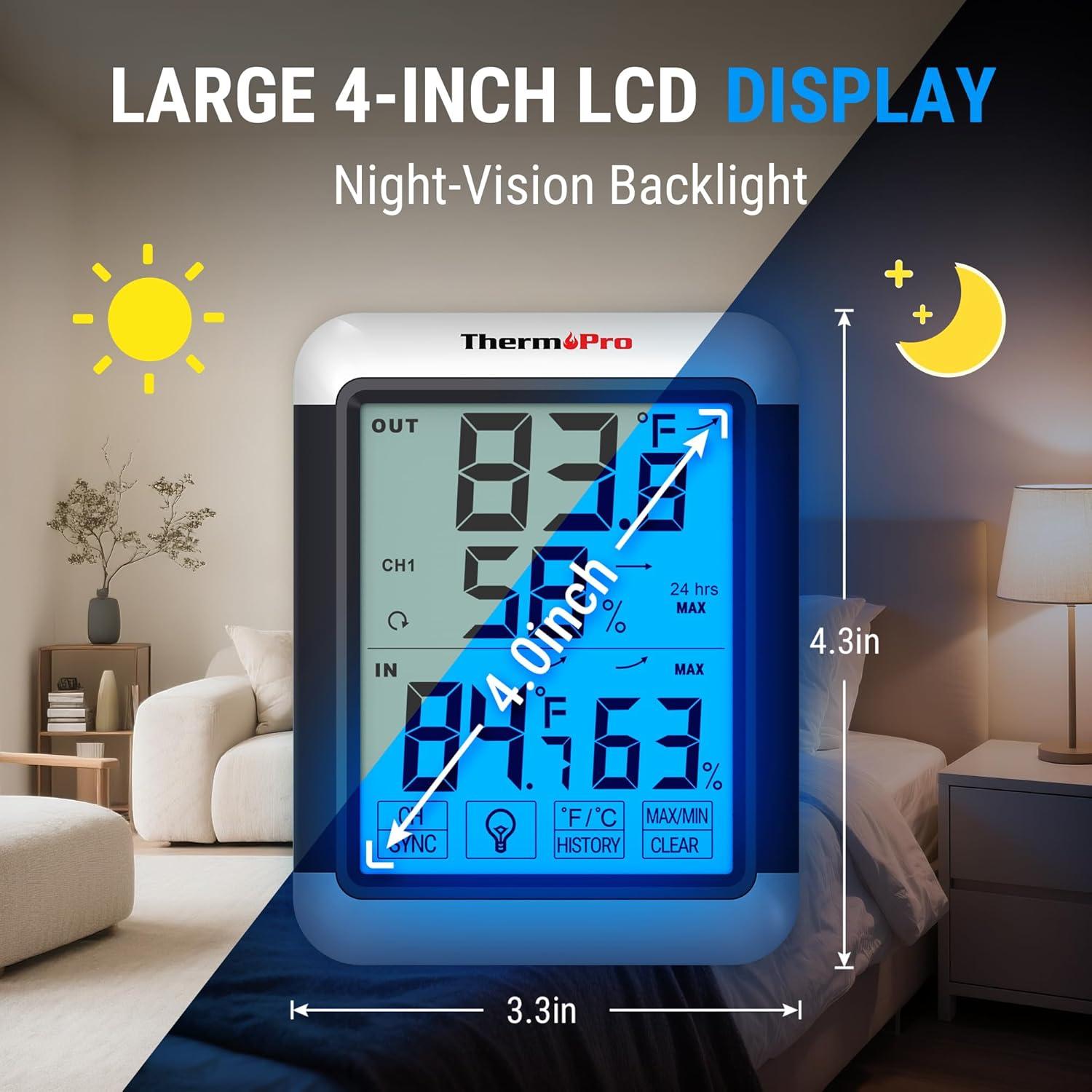 Termómetro Digital Inalámbrico ThermoPro TP65 con Pantalla Táctil