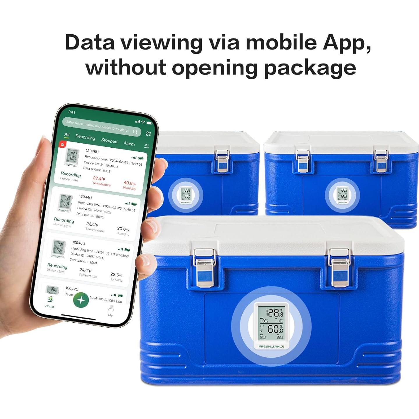 Registrador de Temperatura y Humedad Bluetooth Freshliance BlueTag TH20