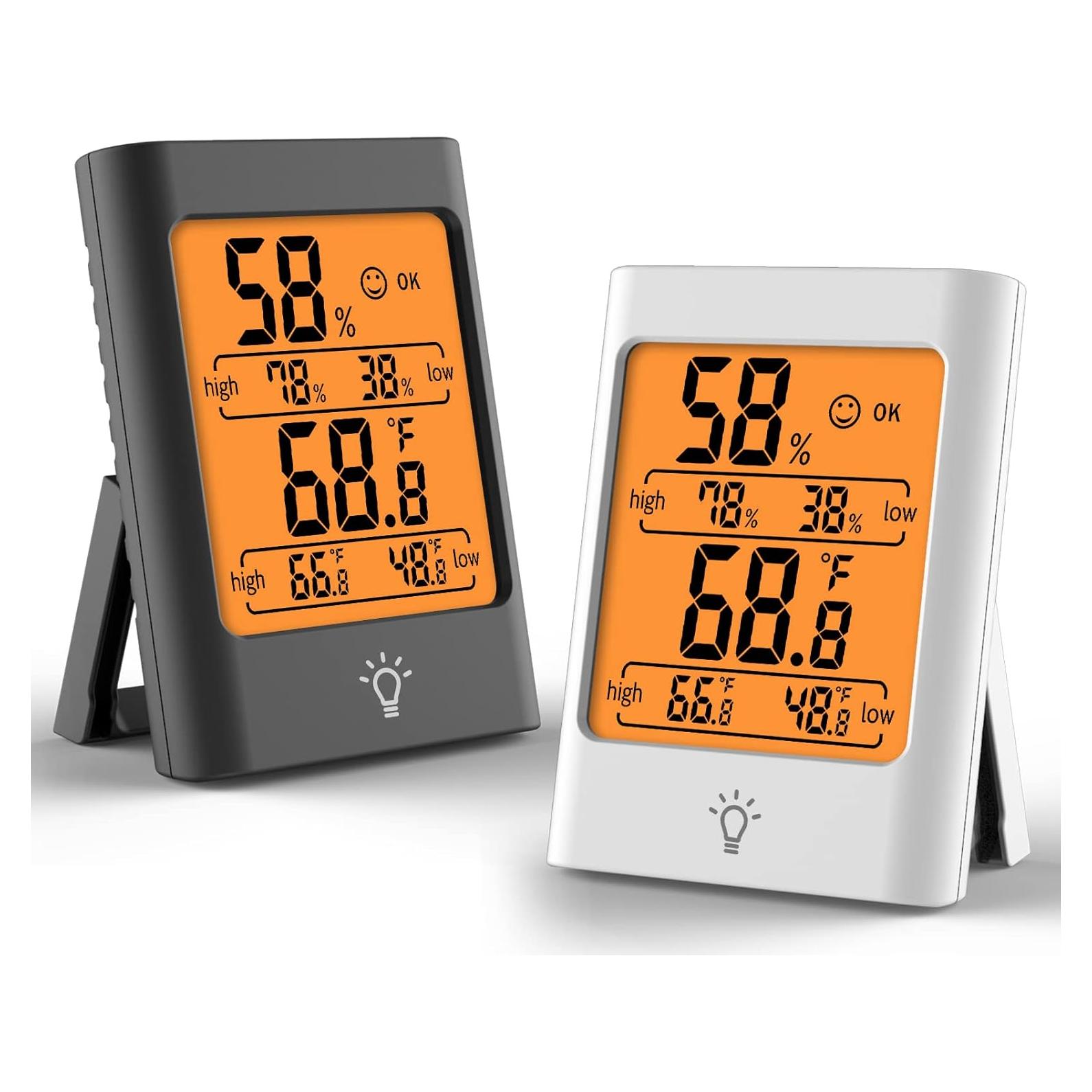 Termómetro Digital Interior GOUSHIHUI MC31 con Higrómetro y Luz de Fondo