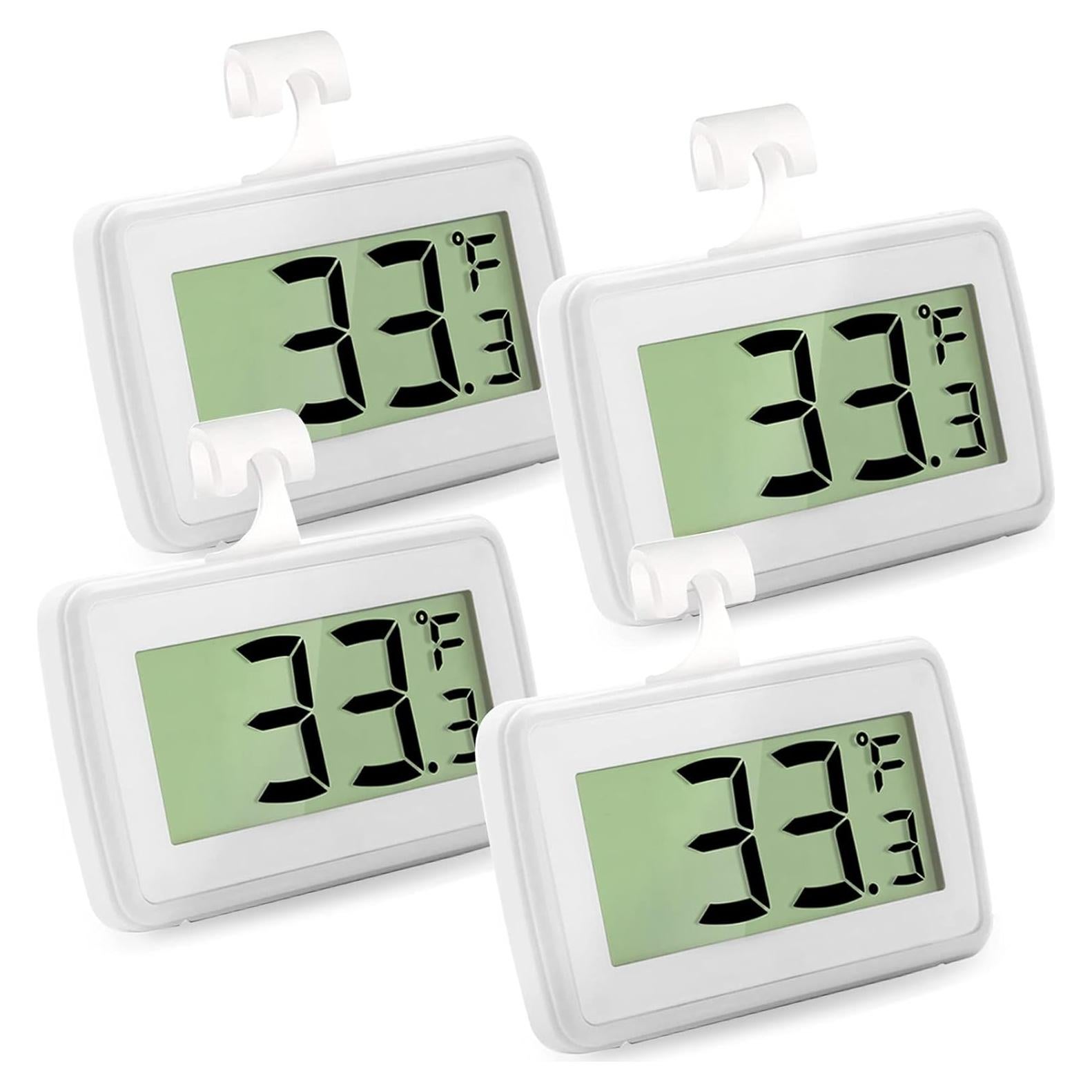 Paquete de 4 termómetros digitales Noband para refrigerador