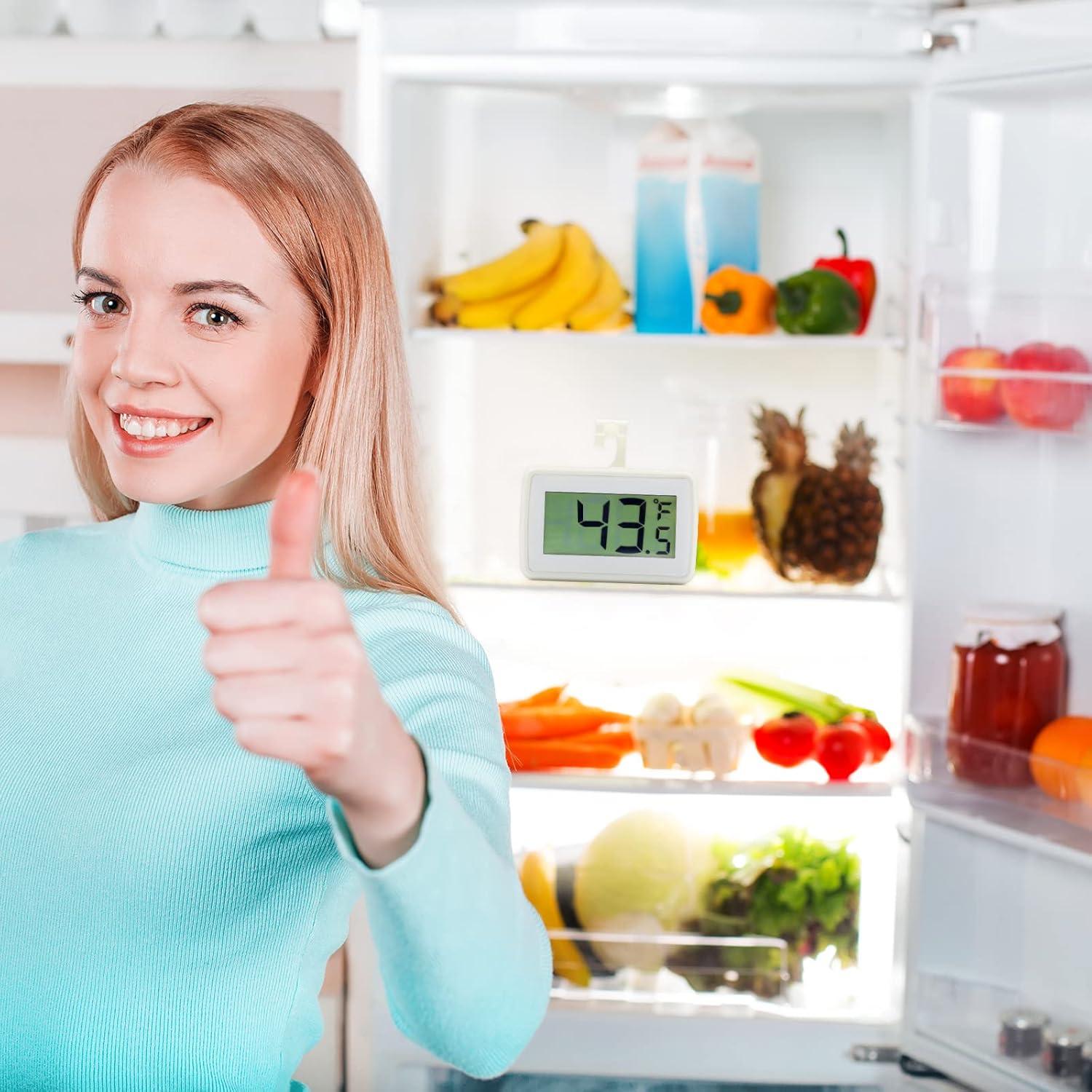 Paquete de 4 termómetros digitales Noband para refrigerador