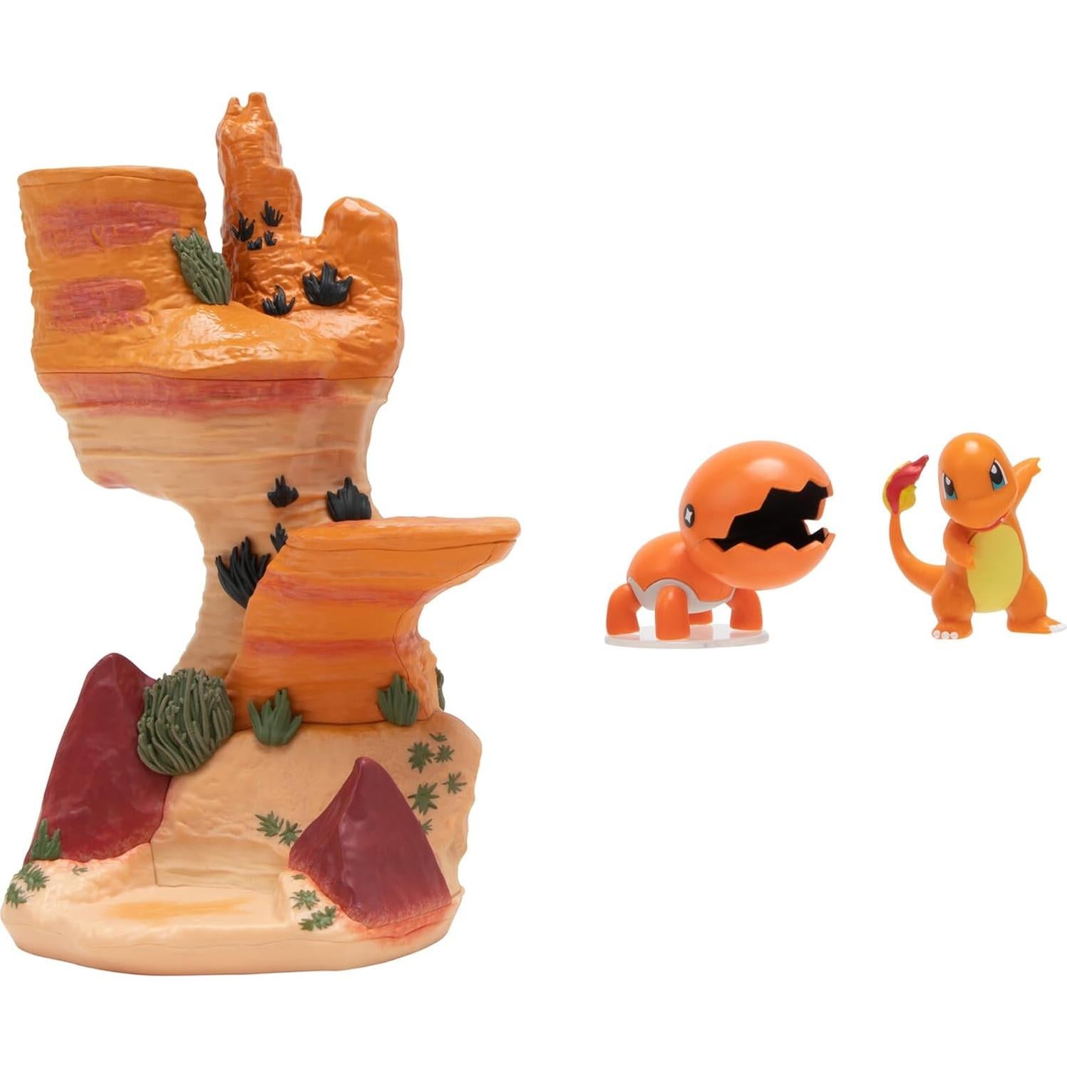 Entorno de Rocas del Desierto Pokémon Jazwares con 2 Figuras
