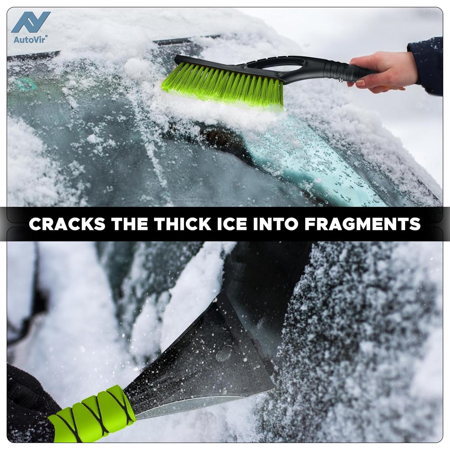 Cepillo de Nieve Autovir 68.58 cm y Raspador de Hielo Verde