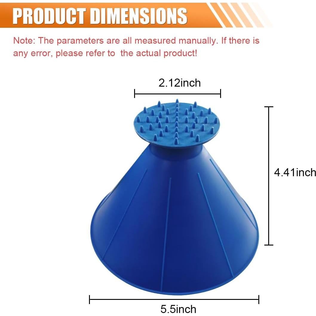 Raspador de Hielo Mágico KITUREK 2 en 1 para Auto Azul