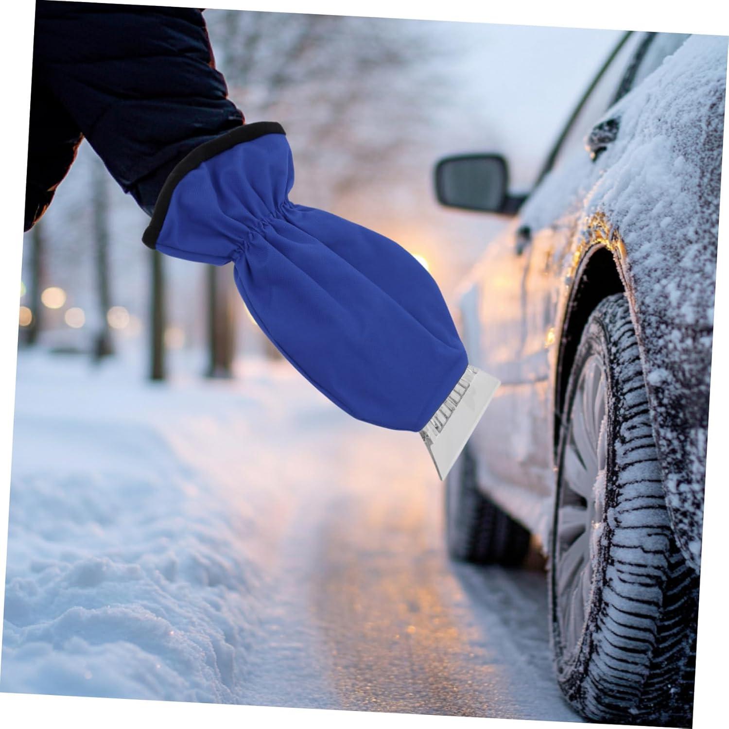 Raspador de Hielo y Cepillo de Nieve Ciieeo con Guante Azul