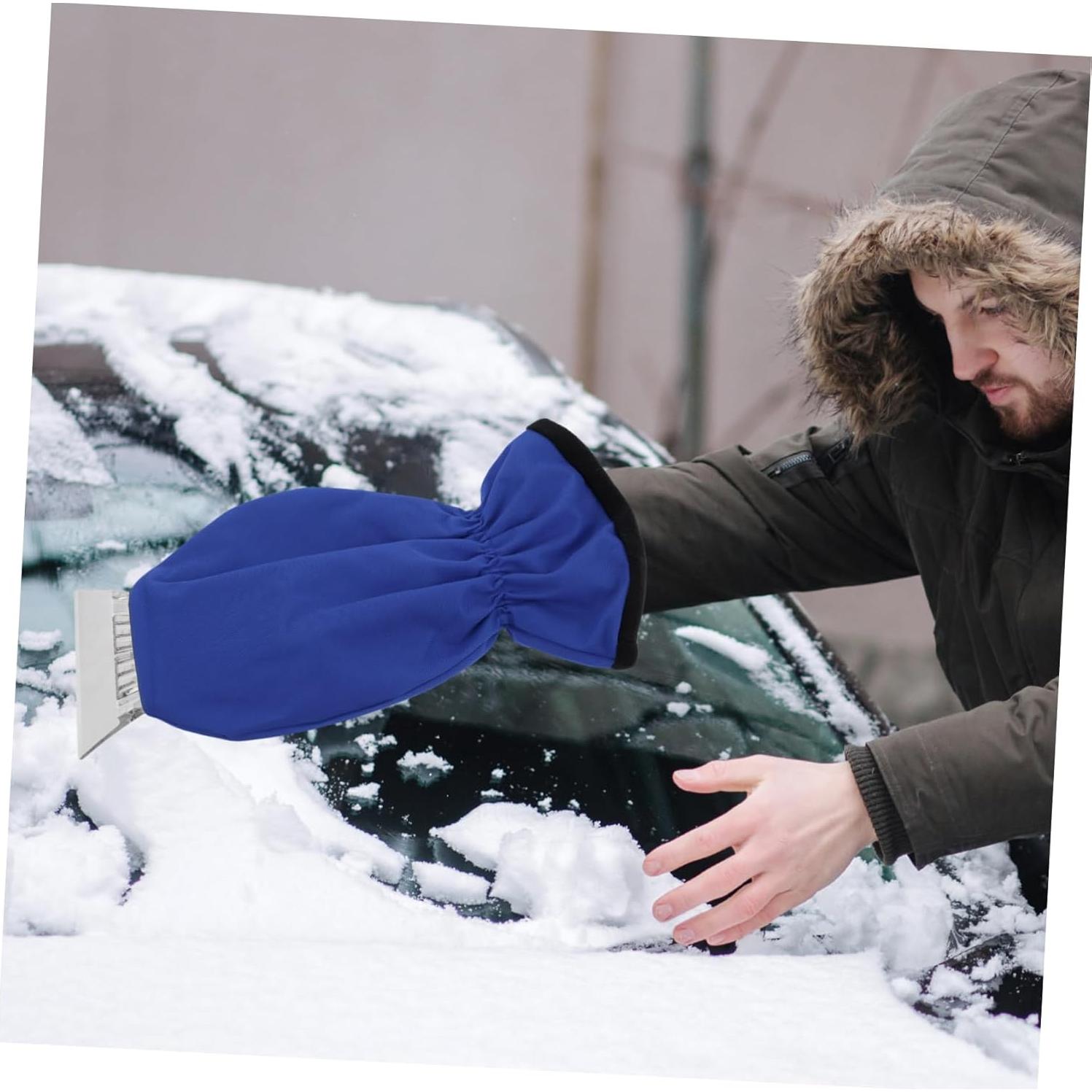 Raspador de Hielo y Cepillo de Nieve Ciieeo con Guante Azul