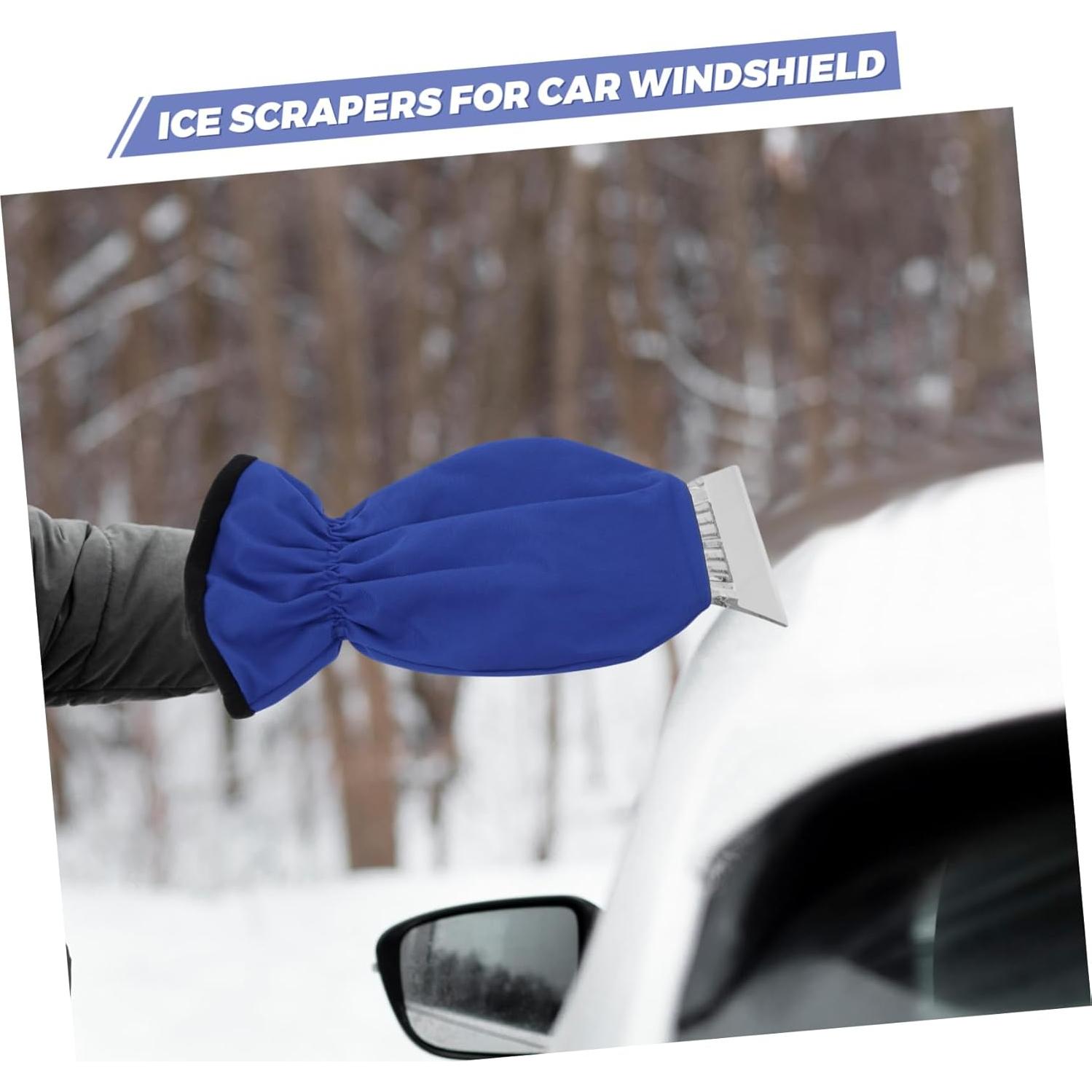 Raspador de Hielo y Cepillo de Nieve Ciieeo con Guante Azul