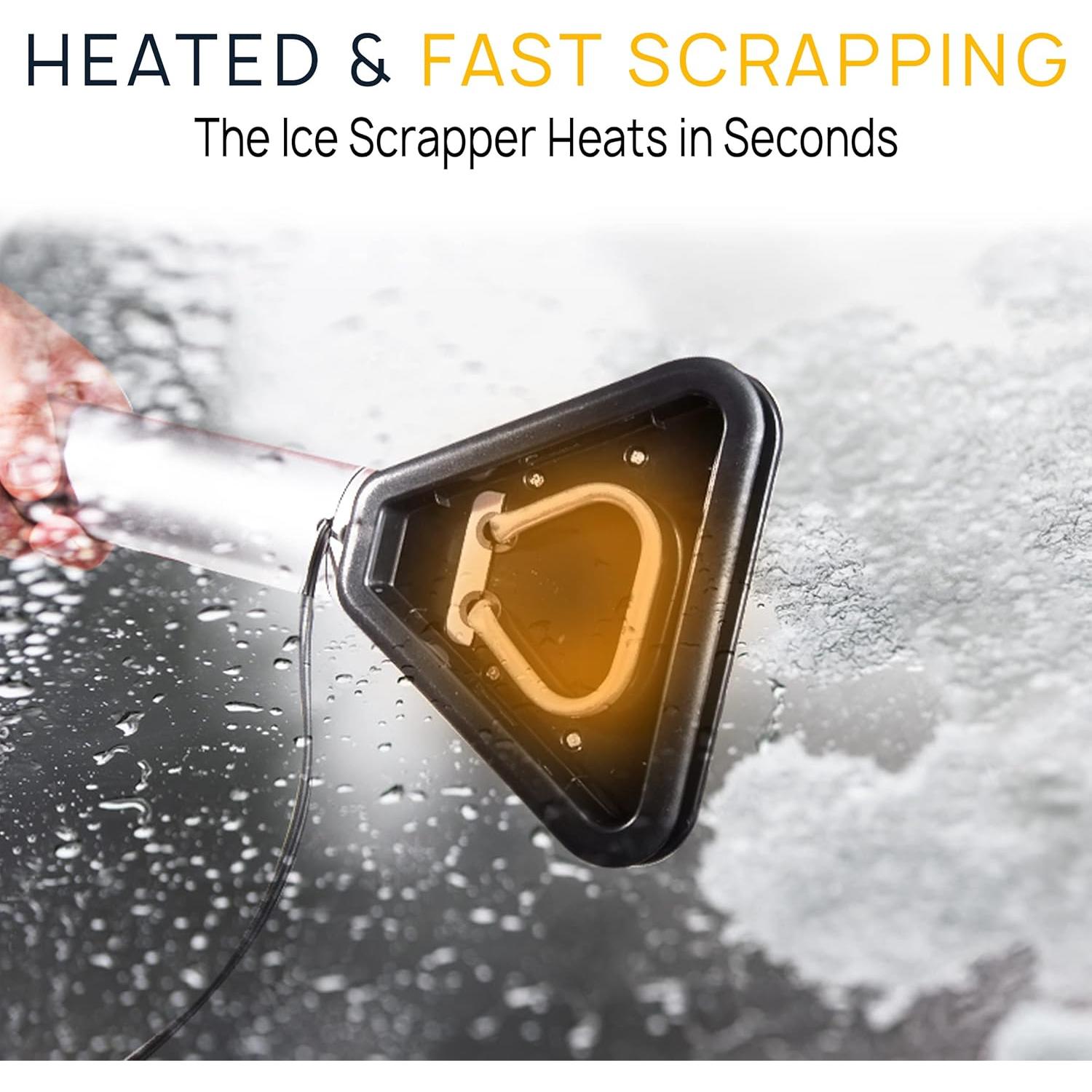 Raspador de Hielo Eléctrico VaygWay 12V con Luz LED y Cable 4.8m