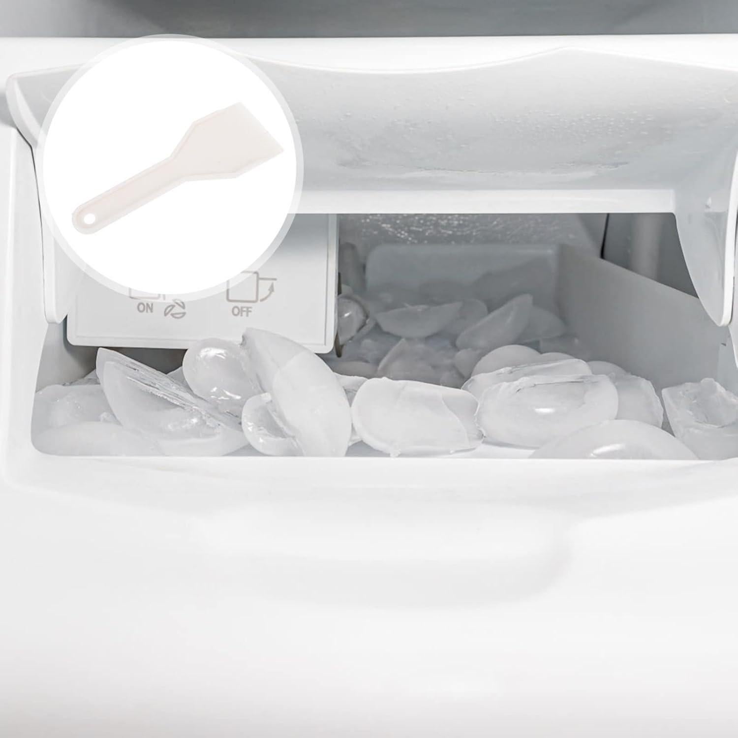 Mobestech Deicing Shovel Refrigerator Ice Shovel Ice Scraper Snow Remover Plastic Ice Scraper for Freezer Ice Remover Scoop Cleaning Freezer Frost Shovel for Home (White) Refrigerator Ice Scraper