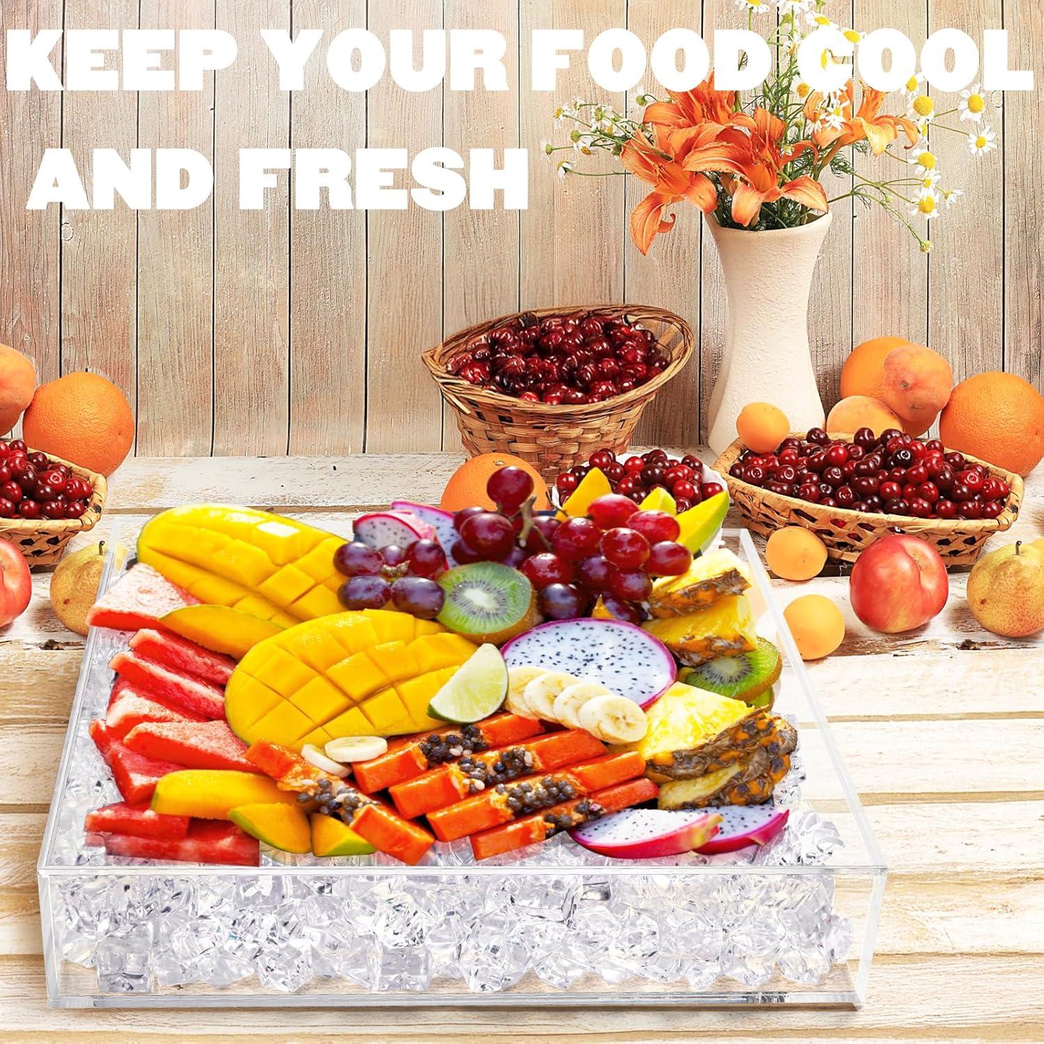 Bandeja Enfriada ZENFUN 30x30 cm para Frutas y Aperitivos