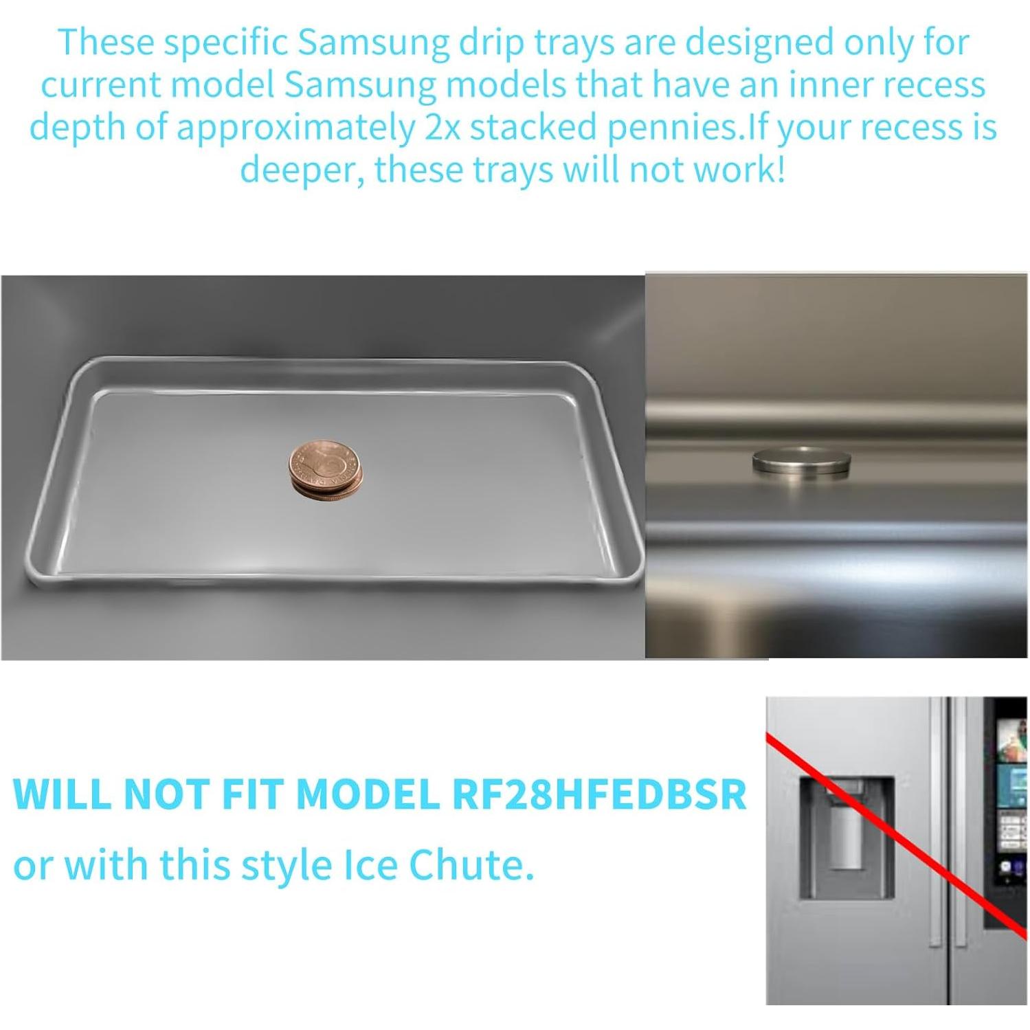 Bandejas de Goteo para Refrigeradores Samsung 22.86x5.08cm