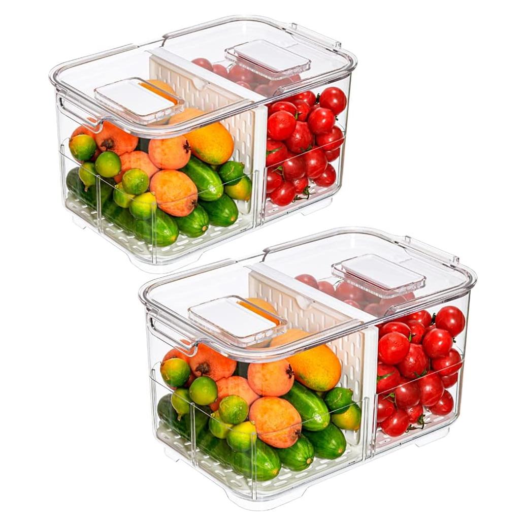 Contenedor Organizador de Alimentos 2800ml - Juego de 2