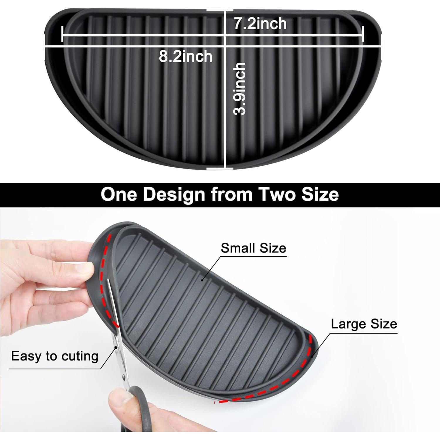 Bandeja de Goteo para Refrigerador KindGa 2 Piezas Negro