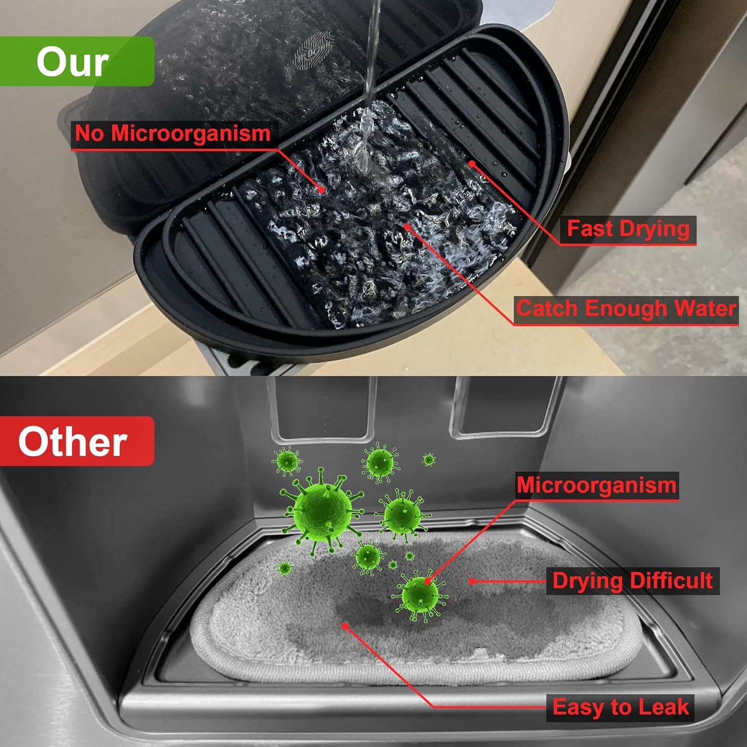 Bandeja de Goteo para Refrigerador KindGa 2 Piezas Negro