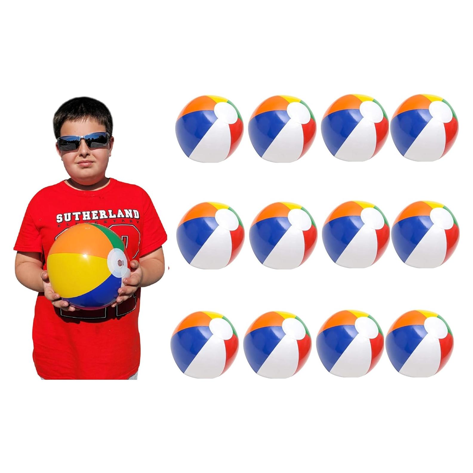 Pelotas de Playa Zugar Land Multicolor 20 cm Paquete de 12