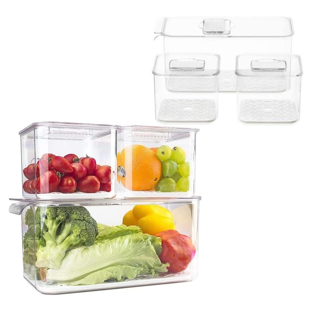Contenedores de Almacenamiento Slideep 6 Piezas para Frutas y Verduras