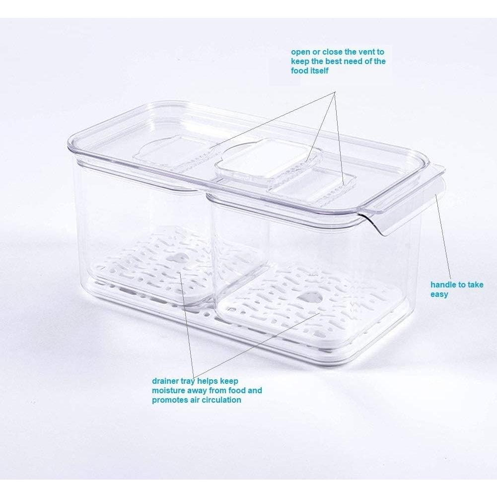 Contenedores de Almacenamiento Slideep 6 Piezas para Frutas y Verduras