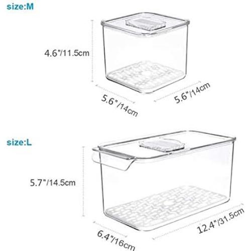 Contenedores de Almacenamiento Slideep 6 Piezas para Frutas y Verduras