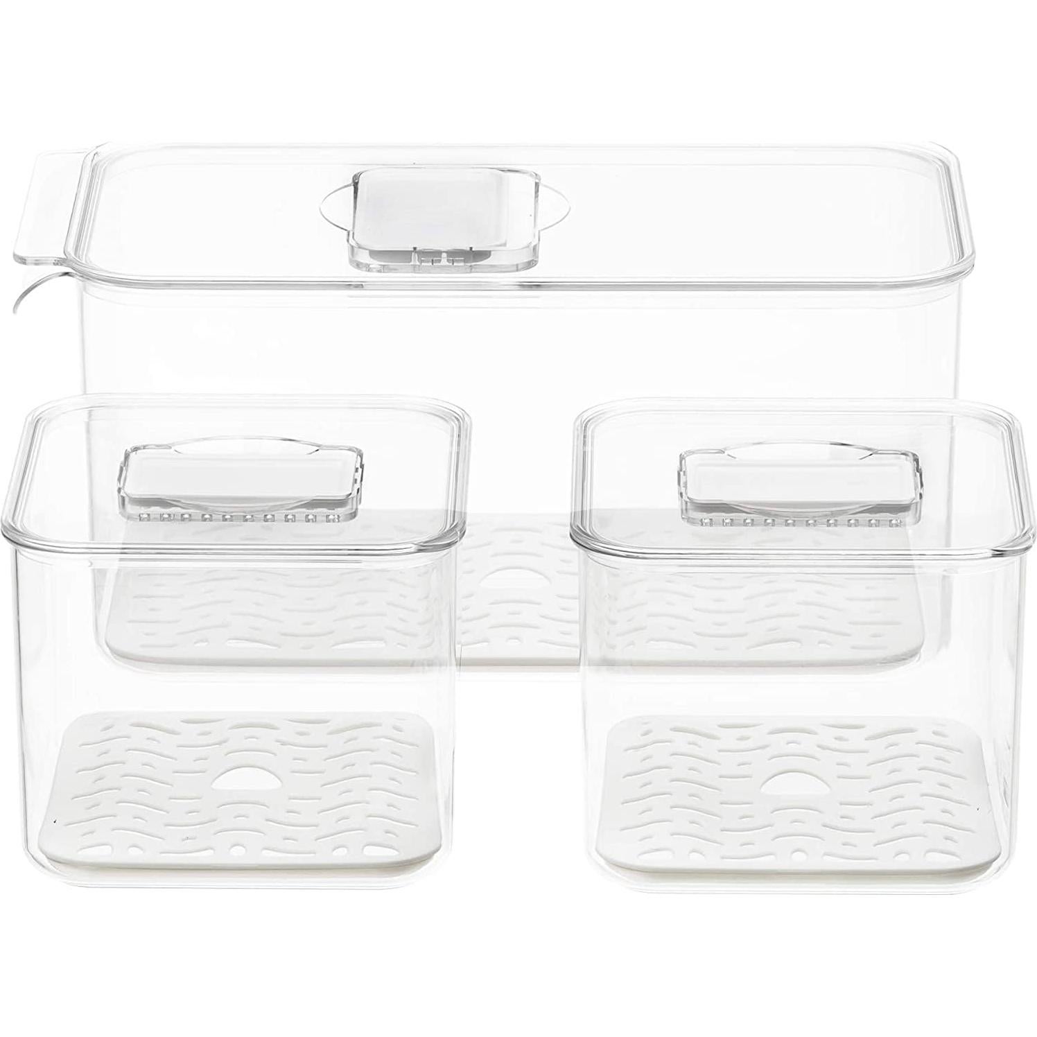 Contenedores de Alimentos GEDLIRE 3 Piezas Apilables 5700ml
