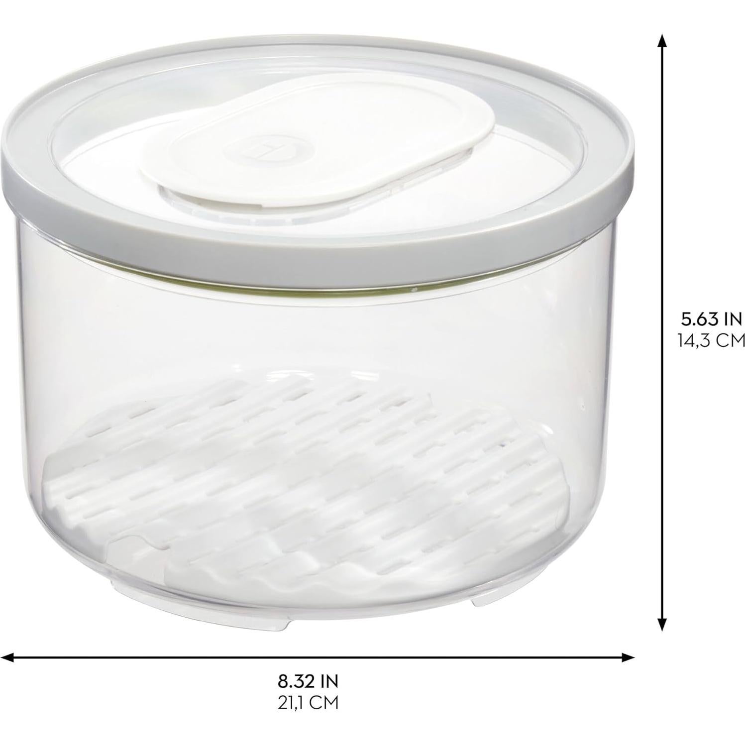 Contenedor de Frutas y Verduras Grande iDesign con Tapa y Drenaje
