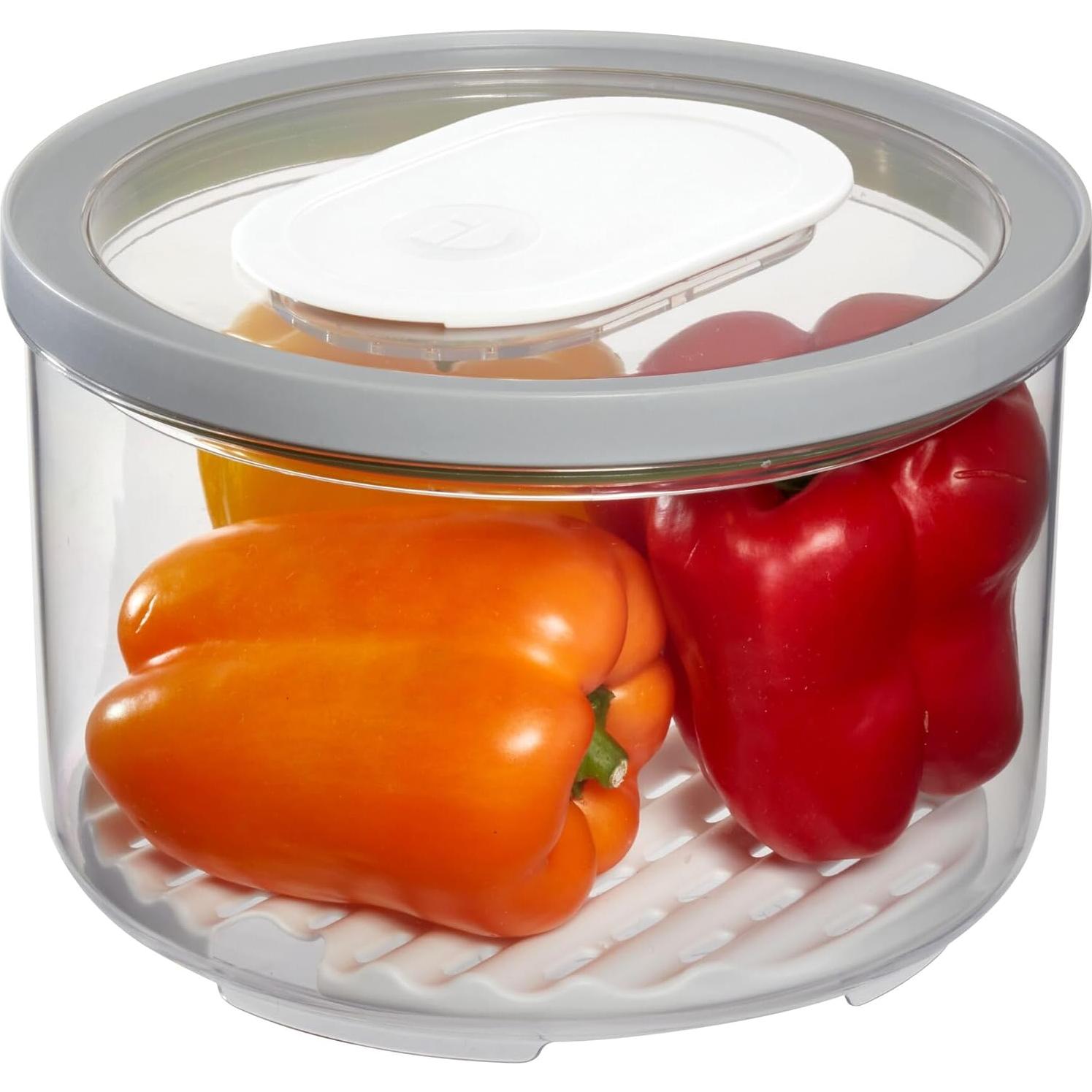 Contenedor de Frutas y Verduras Grande iDesign con Tapa y Drenaje