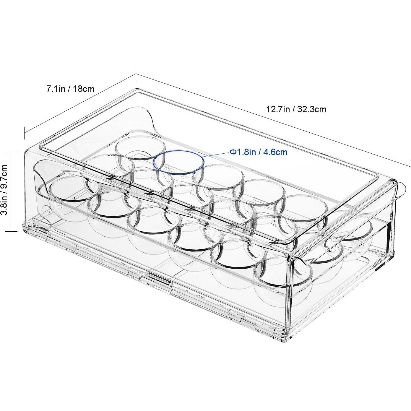 Contenedor Organizadores de Refrigerador Ettori para 18 Huevos