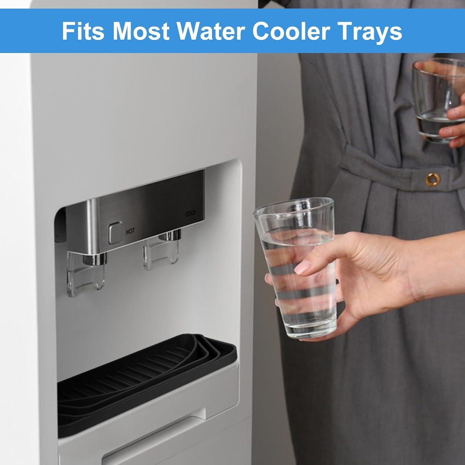 Bandeja Captadora de Goteo Andibro 2 Pcs Silicona Negra 21x8cm