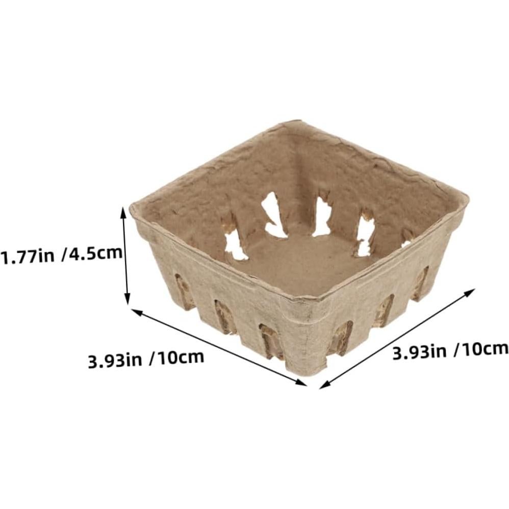 Cestas de Fibra de Pulpa BESTOYARD 15Pcs para Frutas 10x10cm